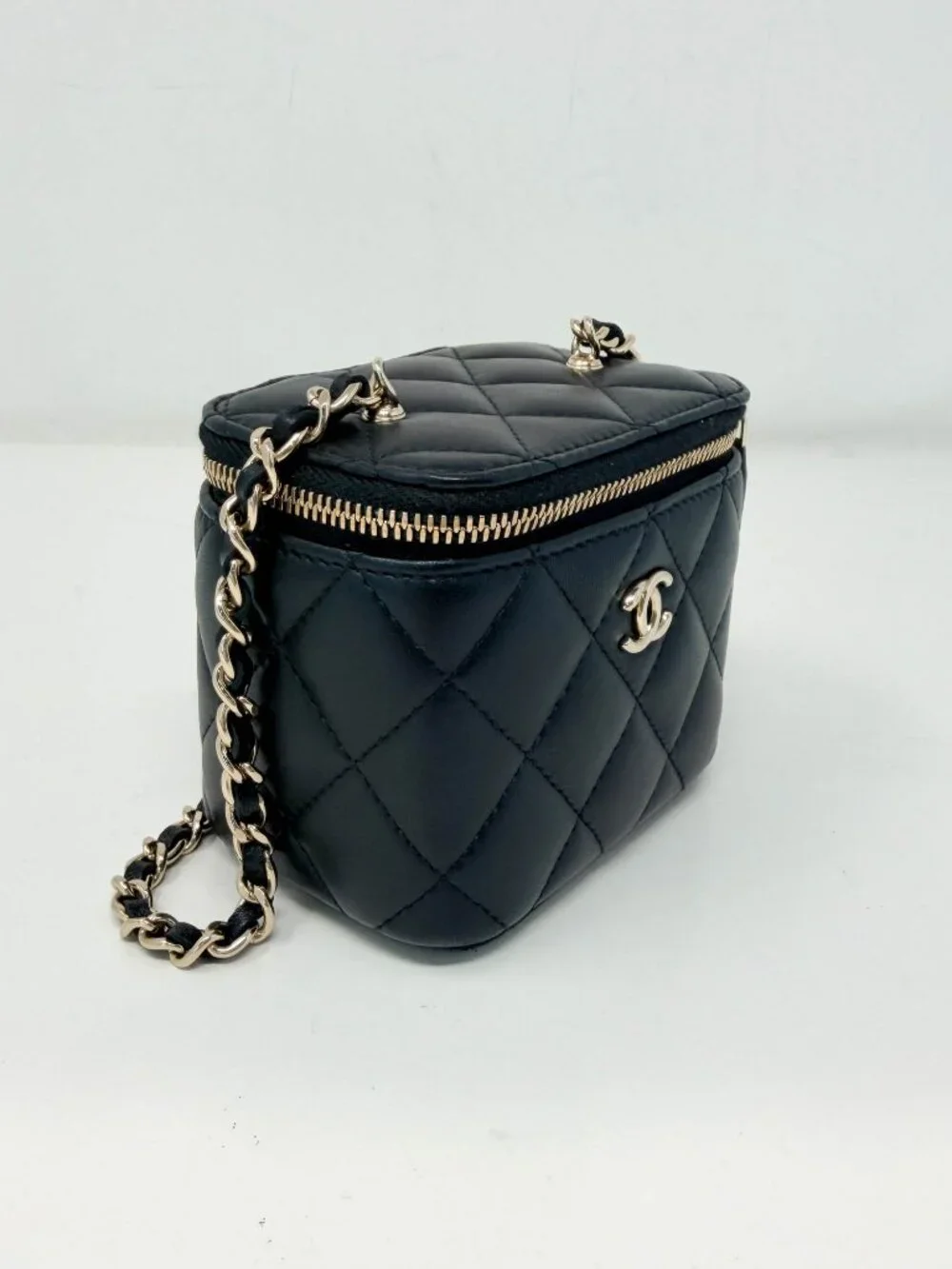 Chanel Mini Pearl Crush Vanity Case With Chain